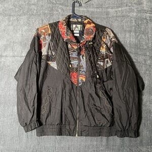 River Edge Sport Vintage Windbreaker Jacket Women's Size Medium